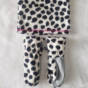 Kids Set of Fleece Ski Mittens and Fleece Neck Warmer